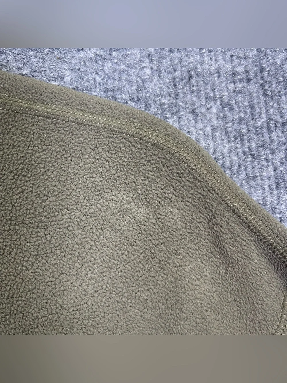 Patagonia Mens Large Fleece Quarter Zip Pullover Sweater Olive Green Gorpcore